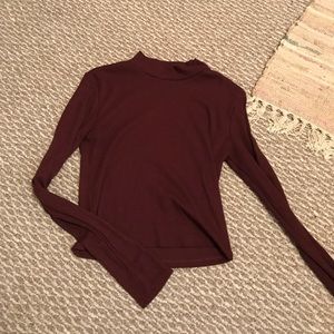 Maroon Croopped Sweater